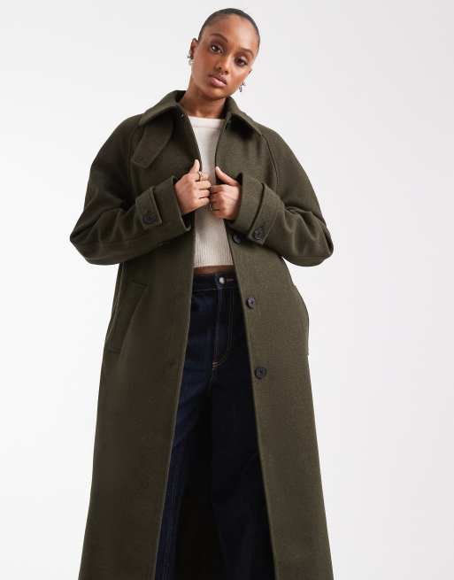 ASOS DESIGN Tall - Manteau long - Olive