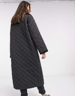 maxi quilted coat