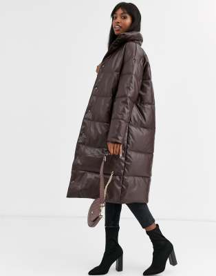 asos design longline puffer jacket