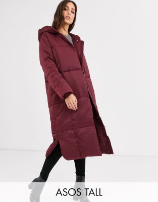 asos design longline puffer jacket