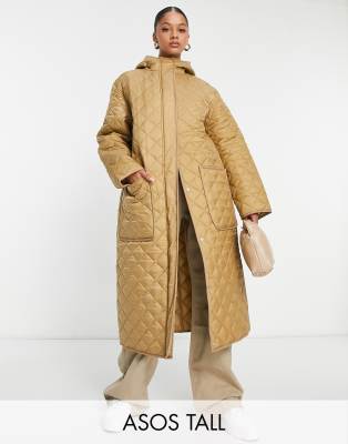 Collarless camel coat online