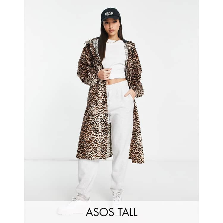 Asos design hot sale leopard coat