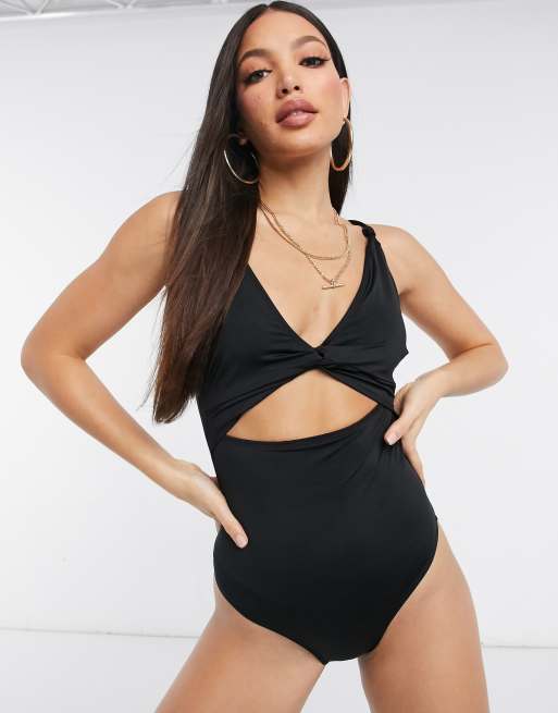 Asos black hot sale swimming costume