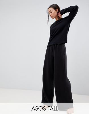 wide leg lounge pants tall