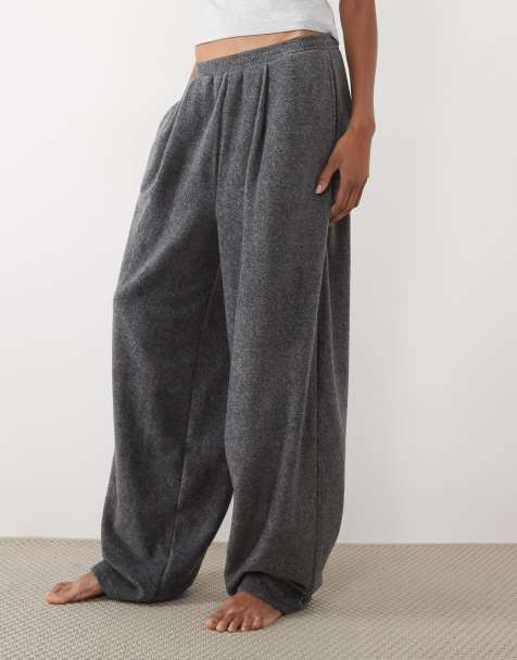 ASOS DESIGN Tall lounge mix & match lätta fleece-joggers i kolgrått - view 1