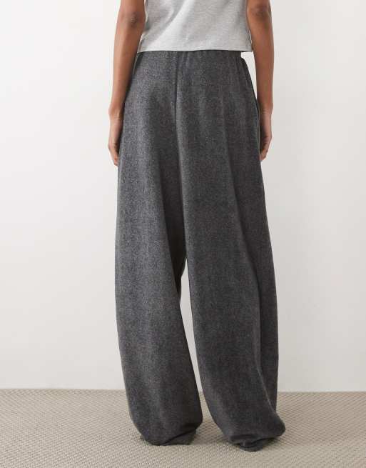 ASOS DESIGN Tall lounge mix & match lätta fleece-joggers i kolgrått, 4 av 5