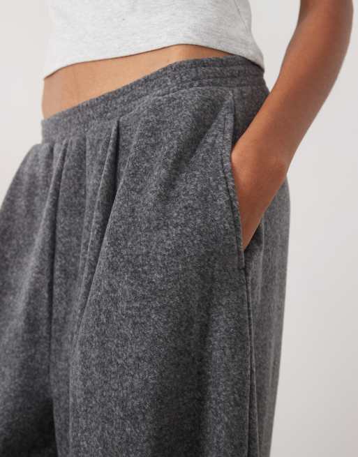 ASOS DESIGN Tall lounge mix & match lätta fleece-joggers i kolgrått, 5 av 5