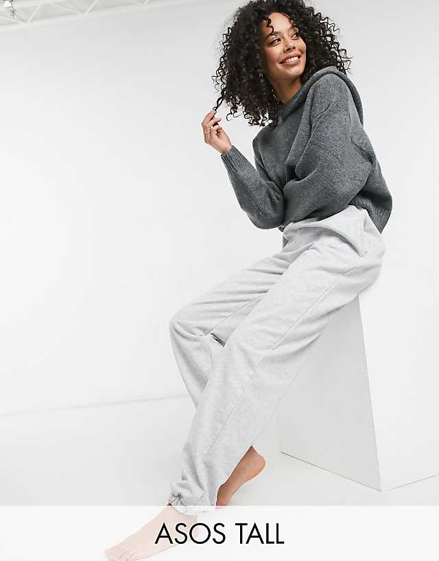 ASOS DESIGN Tall lounge oversized sweatpants in gray heather | ASOS