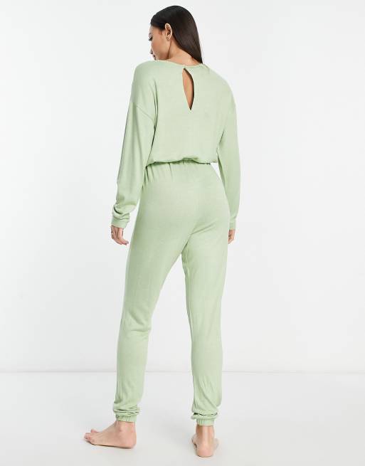 ASOS DESIGN Tall lounge super soft jumpsuit in sage