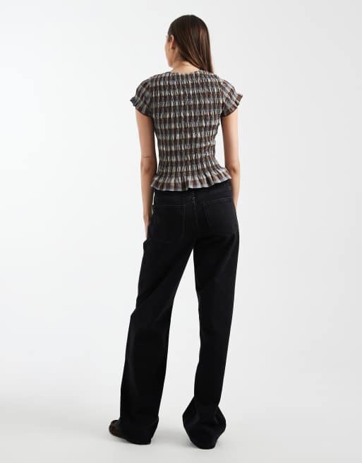 ASOS DESIGN Tall low rise baggy jeans in black, 2 of 5