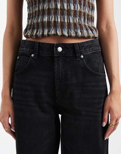 ASOS DESIGN Tall low rise baggy jeans in black, 4 of 5