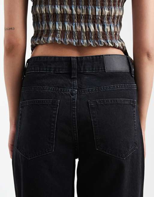 ASOS DESIGN Tall low rise baggy jeans in black, 5 of 5