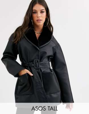 black wrap over coat