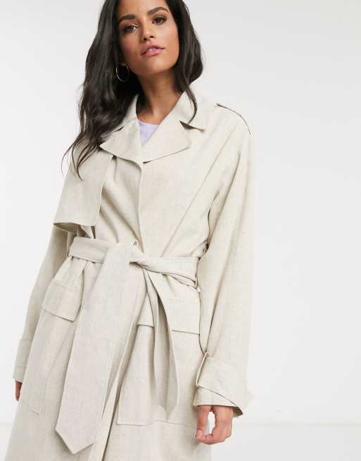 Oversized Detail Trench Coat - Luxury Beige