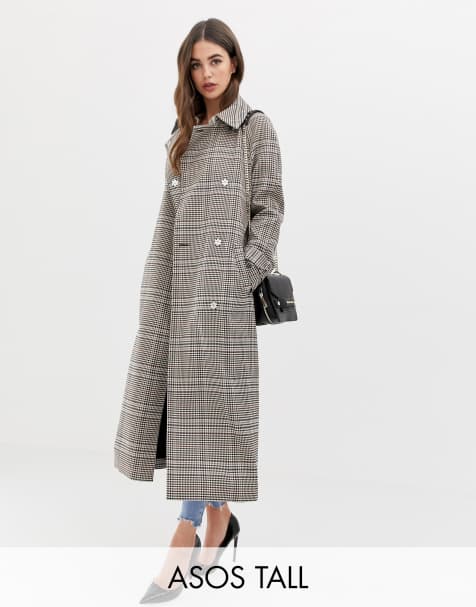 ASOS DESIGN Tall mac in check