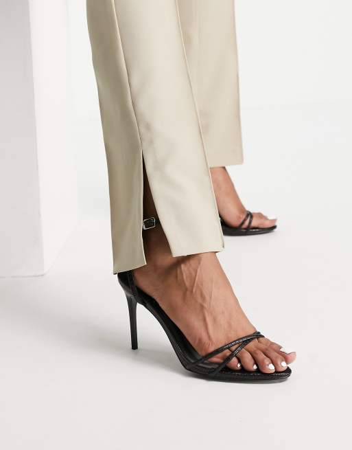 ASOS DESIGN Tall - Mansy - Skinny-bukser med slids i siderne i kamelbrun, 3 af 4