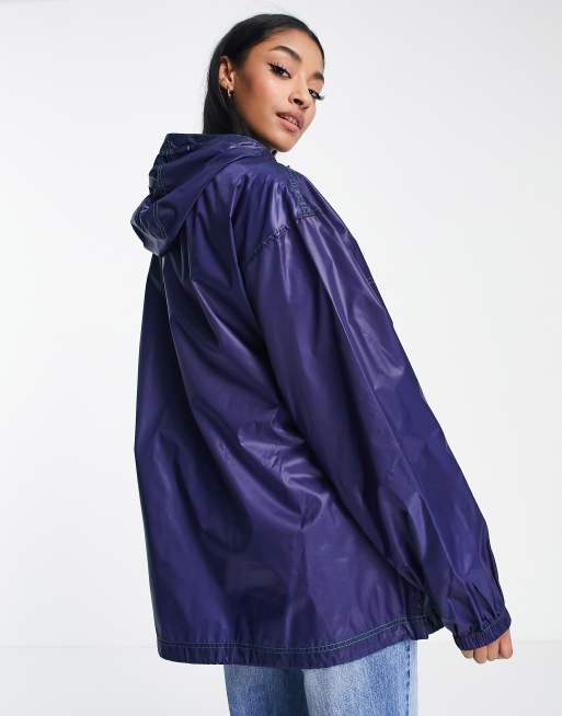 ASOS DESIGN Tall – Marinblå regnjacka i anoraksmodell för festivalen, 2 av 4
