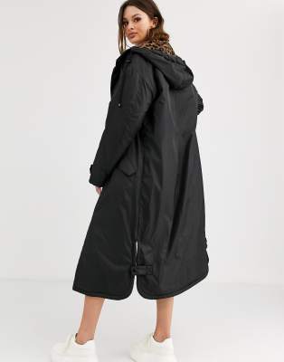 maxi raincoat with hood