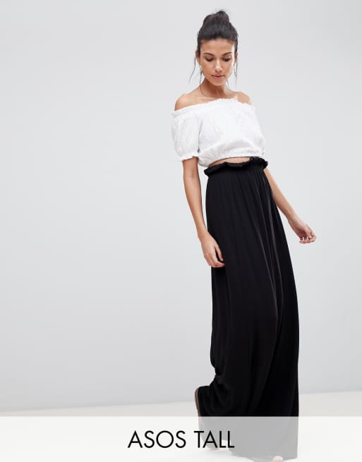 ASOS DESIGN Tall maxi skirt with paperbag waist | ASOS