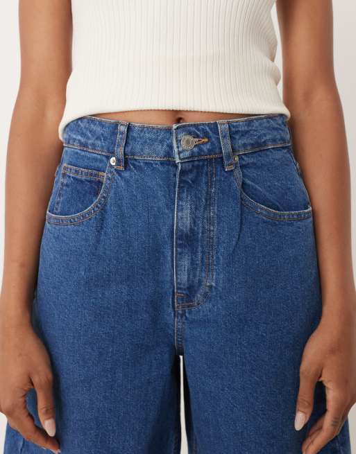 ASOS DESIGN Tall – Mellanblå jeans med hög midja och barrelben, 4 av 5