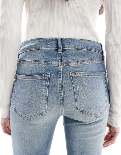 ASOS DESIGN Tall - Mellemblå forvaskede bootcut-jeans , 4 af 5