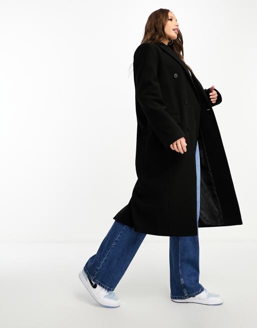 Asos manteau noir new arrivals