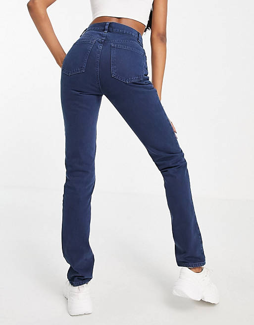  Tall mid rise '90s' straight leg jeans in washed navy 