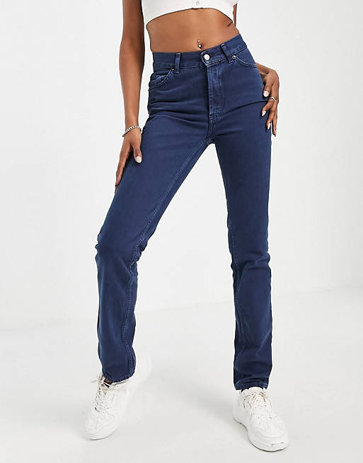  Tall mid rise '90s' straight leg jeans in washed navy 