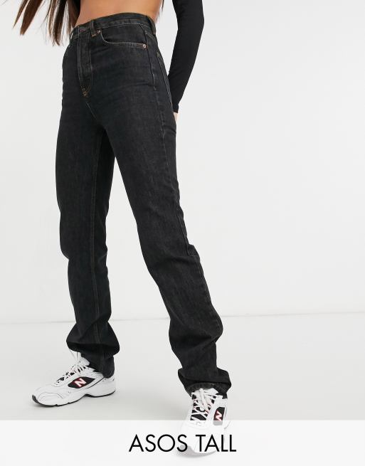 ASOS DESIGN Tall 90's straight jean in washed black