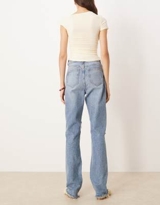 Asos Tall Asos Design Tall Mid Rise Straight Jeans