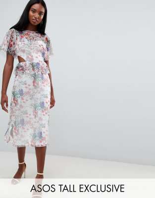 asos tall midi dress