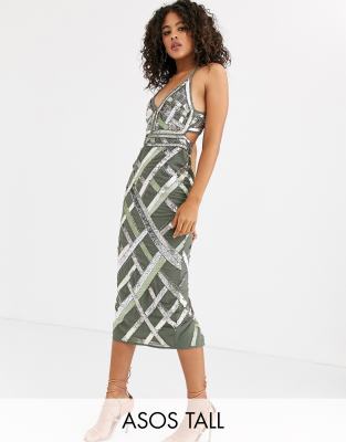 asos tall midi dress