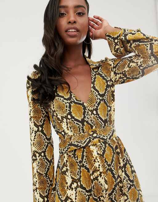 Snake print dress store asos