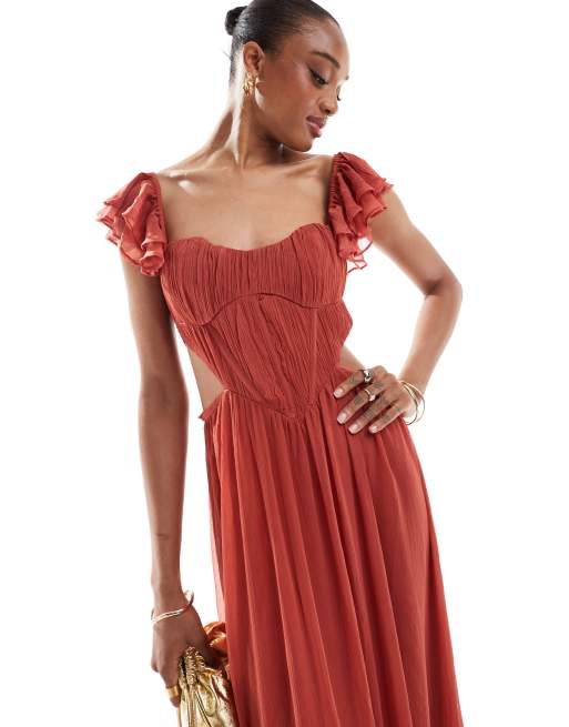 Asos tall red dress clearance