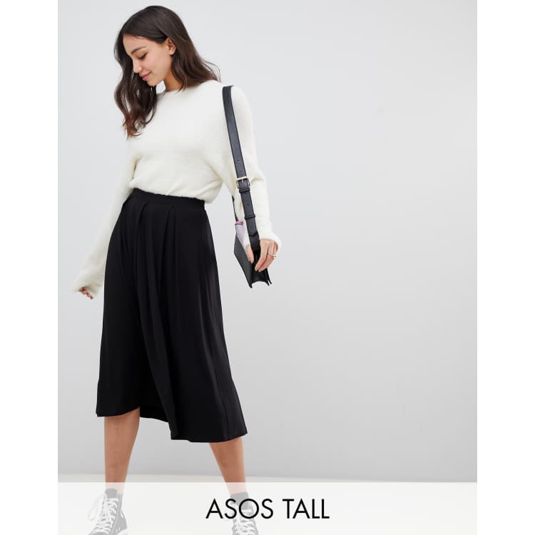 Asos design petite midi outlet skirt with box pleats