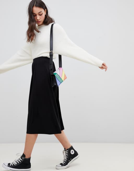 Asos design petite midi skirt with box pleats best sale