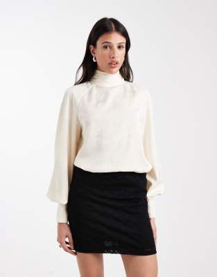 ASOS DESIGN Tall - Mini-jupe en dentelle - Noir 38