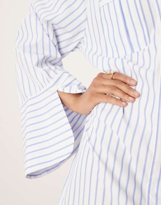 asos tall mini dress ASOS DESIGN Tall cord t-shirt mini dress with stitching detail in chocolate
