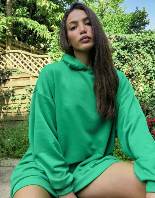 Lime green hoodie store dress