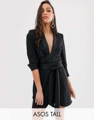 asos black tie dresses