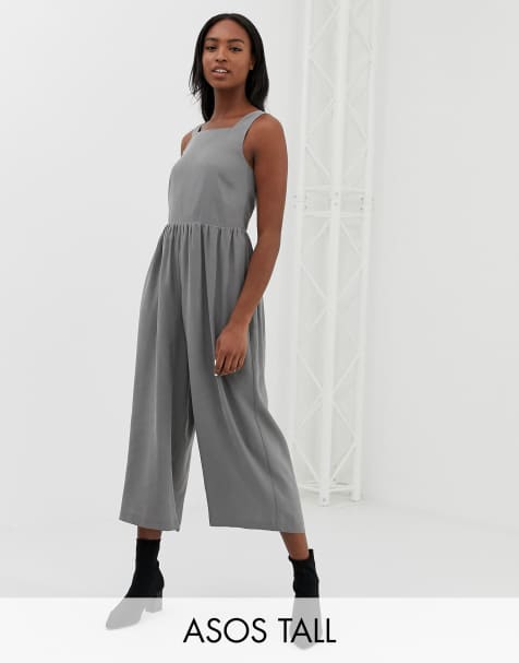 ASOS DESIGN Tall minimal jumpsuit with ruched waist