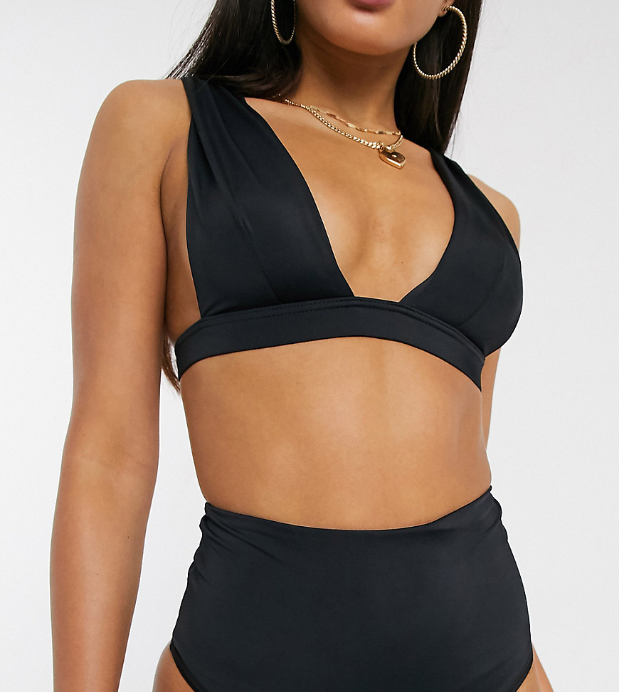 ASOS DESIGN Tall - Mix and Match - Bikinibroekje uit gerecyclede stof, met hoge taille en in zwart