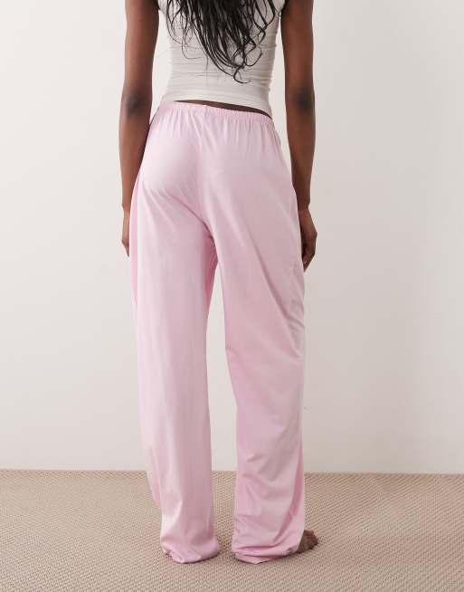 ASOS DESIGN Tall Mix and Match cotton pyjama pants in candy pink, 2 of 4