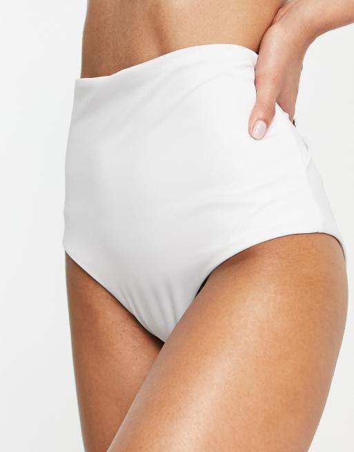 ASOS DESIGN Tall mix and match high waist bikini bottoms in white , 3 of 4