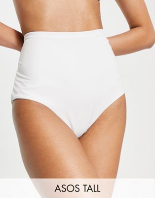 Mix and Match Slip bikini a vita alta bianchi Asos Donna Abbigliamento Intimo Mutande Mutande a vita alta ASOS DESIGN Tall 