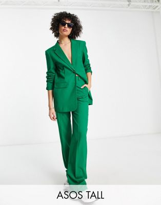 ASOS DESIGN Tall Mix & Match slim boy suit blazer in green - ASOS Price Checker