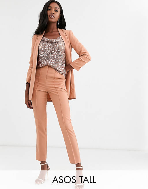 ASOS DESIGN Tall mix & match cigarette grazer suit trousers