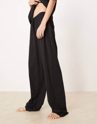 Asos Tall Asos Design Tall Mix & Match Cotton Pajama Pants In Black