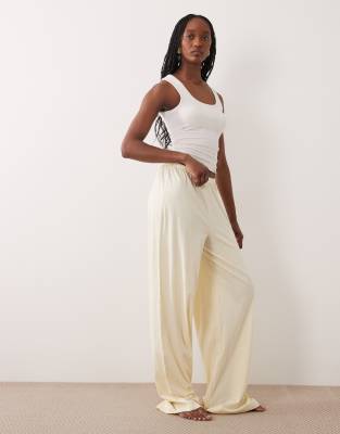 Asos Tall Asos Design Tall Mix & Match Cotton Pajama Pants In Yellow