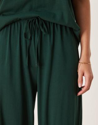 Asos Tall Asos Design Tall Mix & Match Cotton Pajama Pants In Green